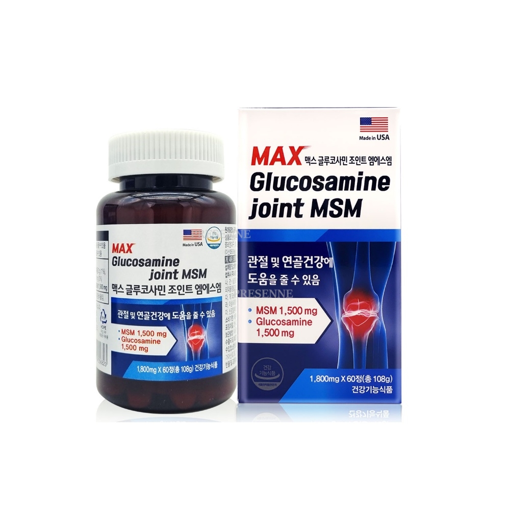 글루코사민 1500mg MSM 복합 관절 연골 케어 60정